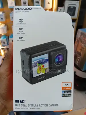 Porodo Lifestyle Waterproof Action Camera 900mAh - Black