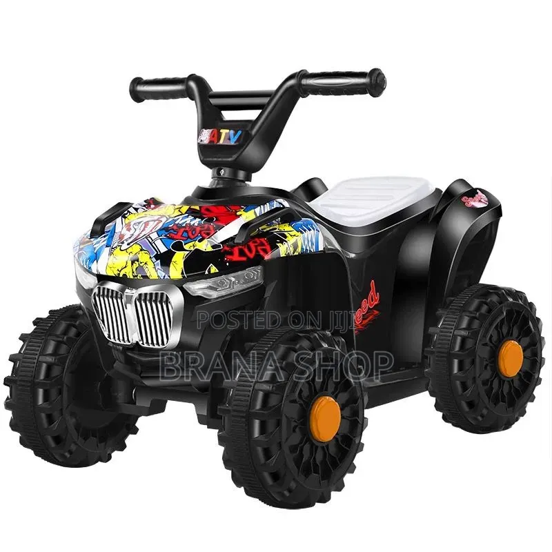 **Battery-Powered Graffiti Kids Electric Quad Bike **