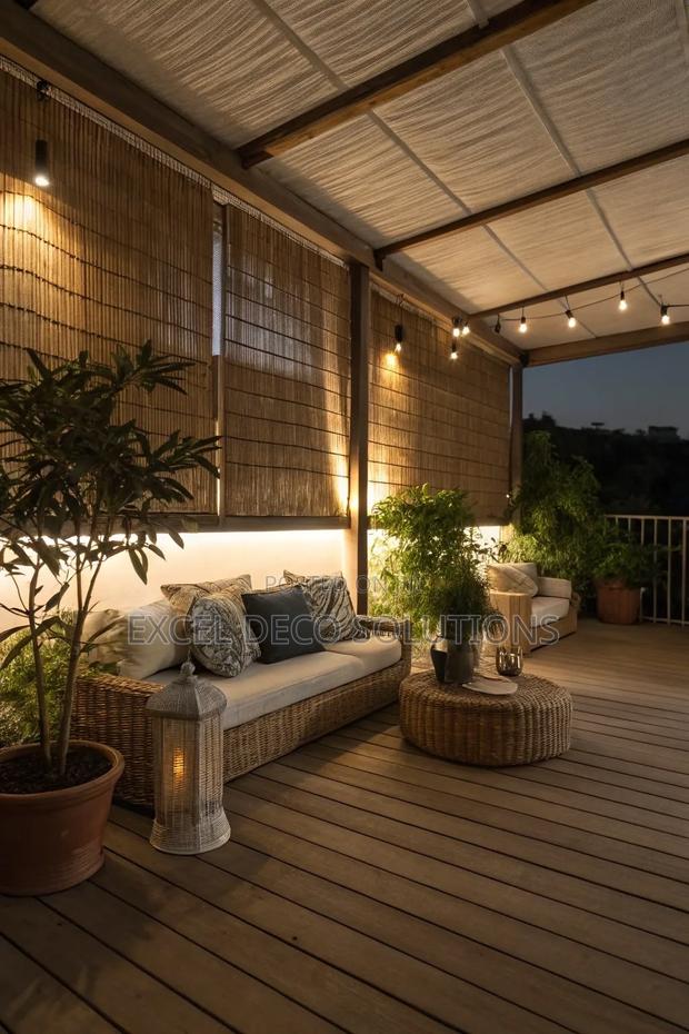 Office Bamboo Blinds - Modern Executive Wooden Window Blinds - main view