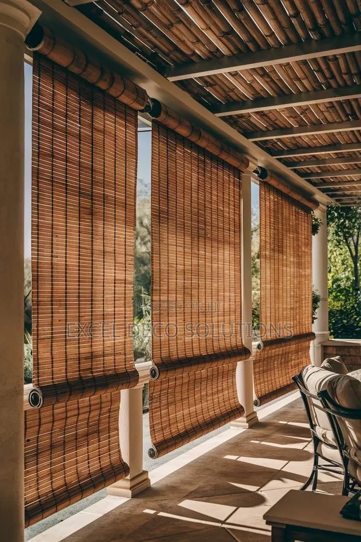 Bamboo Privacy Blinds - Light Filtering Woven Wood Window Covers