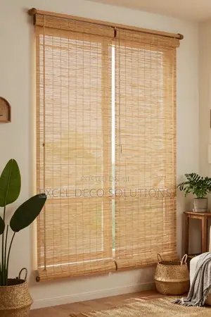 Wooden Bamboo Window Blinds - Decorative Interior Sun Shade Blinds