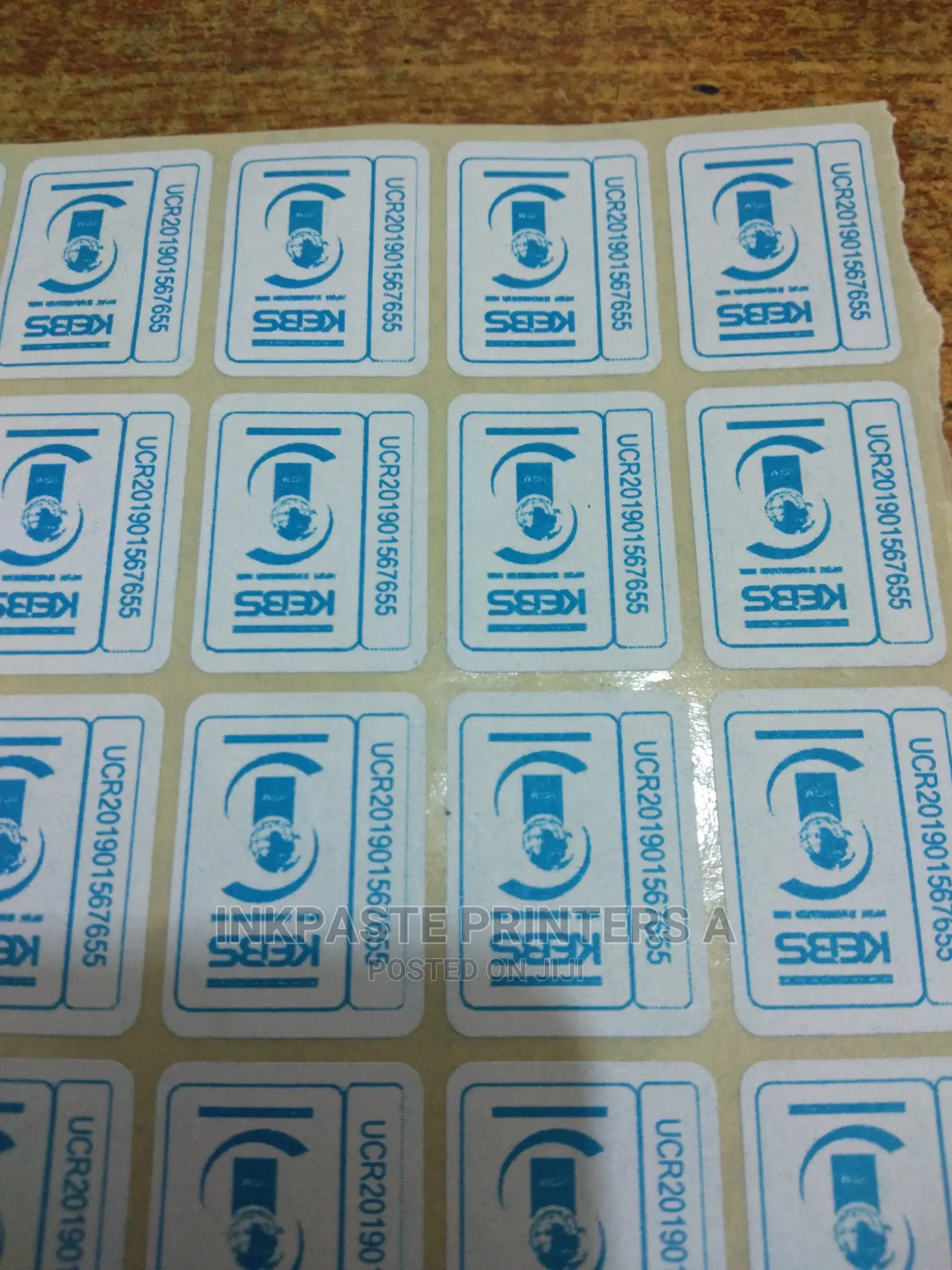 UCR Kebs Stickers For Importers