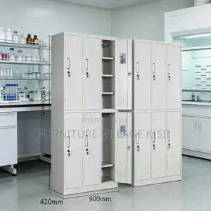 Office Cabinet; 6-Compartment Metal Storage Cabinet