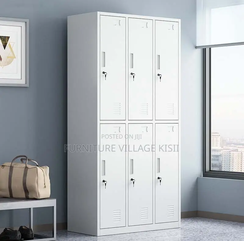 Office Cabinet; 6-Compartment Metal Storage Cabinet