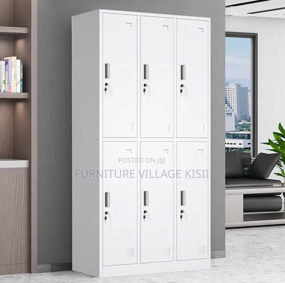 Office Cabinet; 6-Compartment Metal Storage Cabinet
