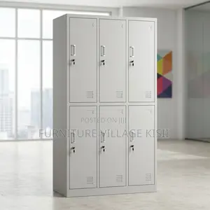 Office Cabinet; 6-Compartment Metal Storage Cabinet