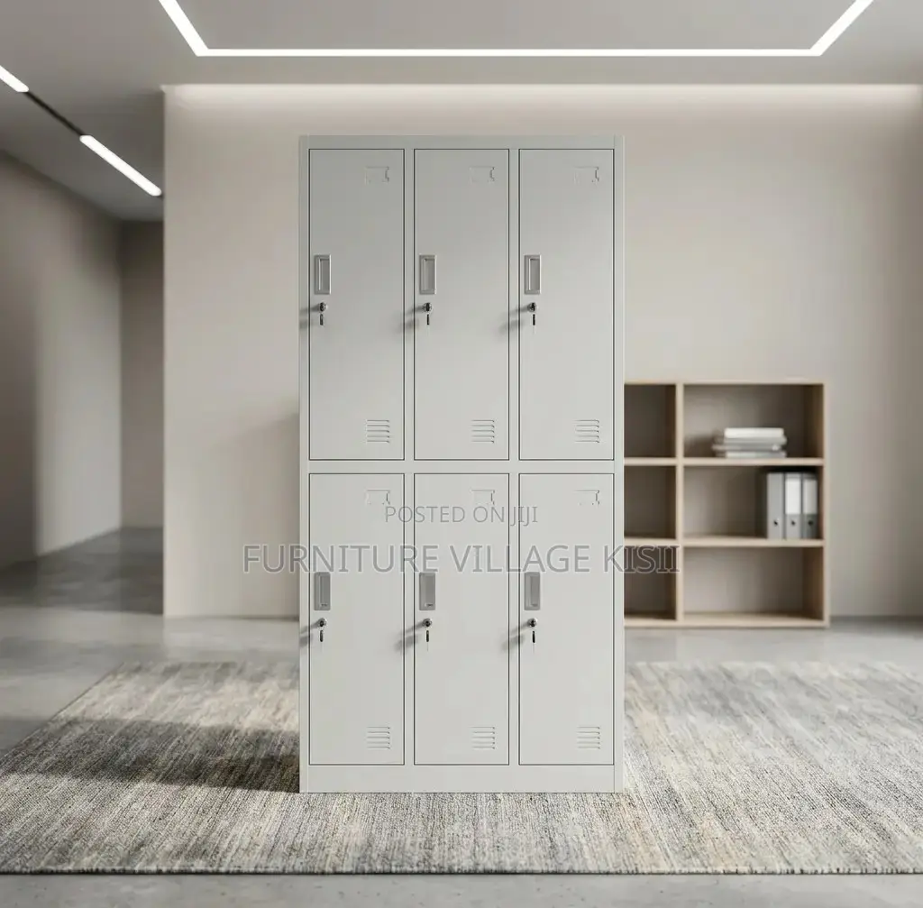 Office Cabinet; 6-Compartment Metal Storage Cabinet