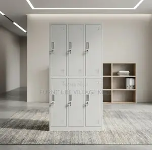 Office Cabinet; 6-Compartment Metal Storage Cabinet