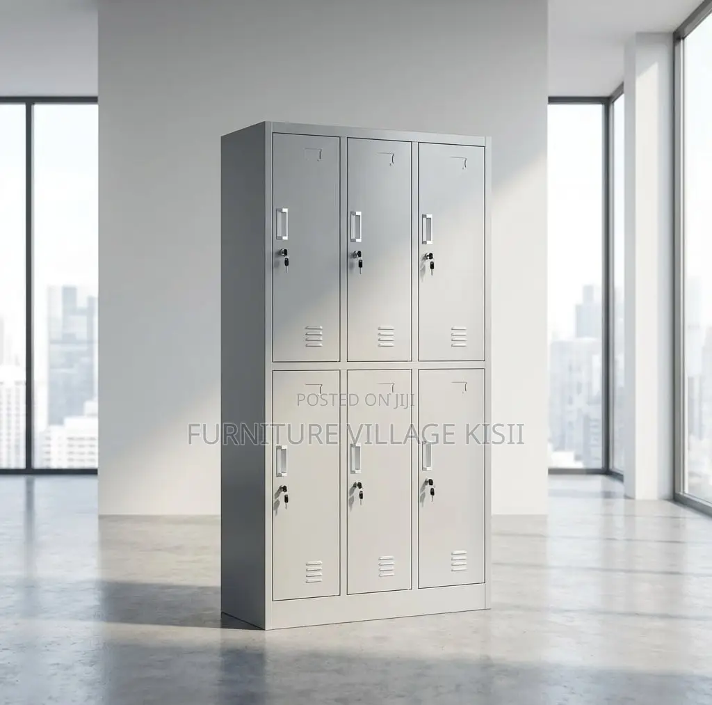 Office Cabinet; 6-Compartment Metal Storage Cabinet