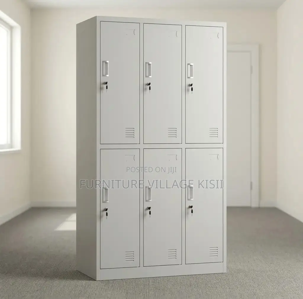 Office Cabinet; 6-Compartment Metal Storage Cabinet