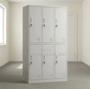 Office Cabinet; 6-Compartment Metal Storage Cabinet