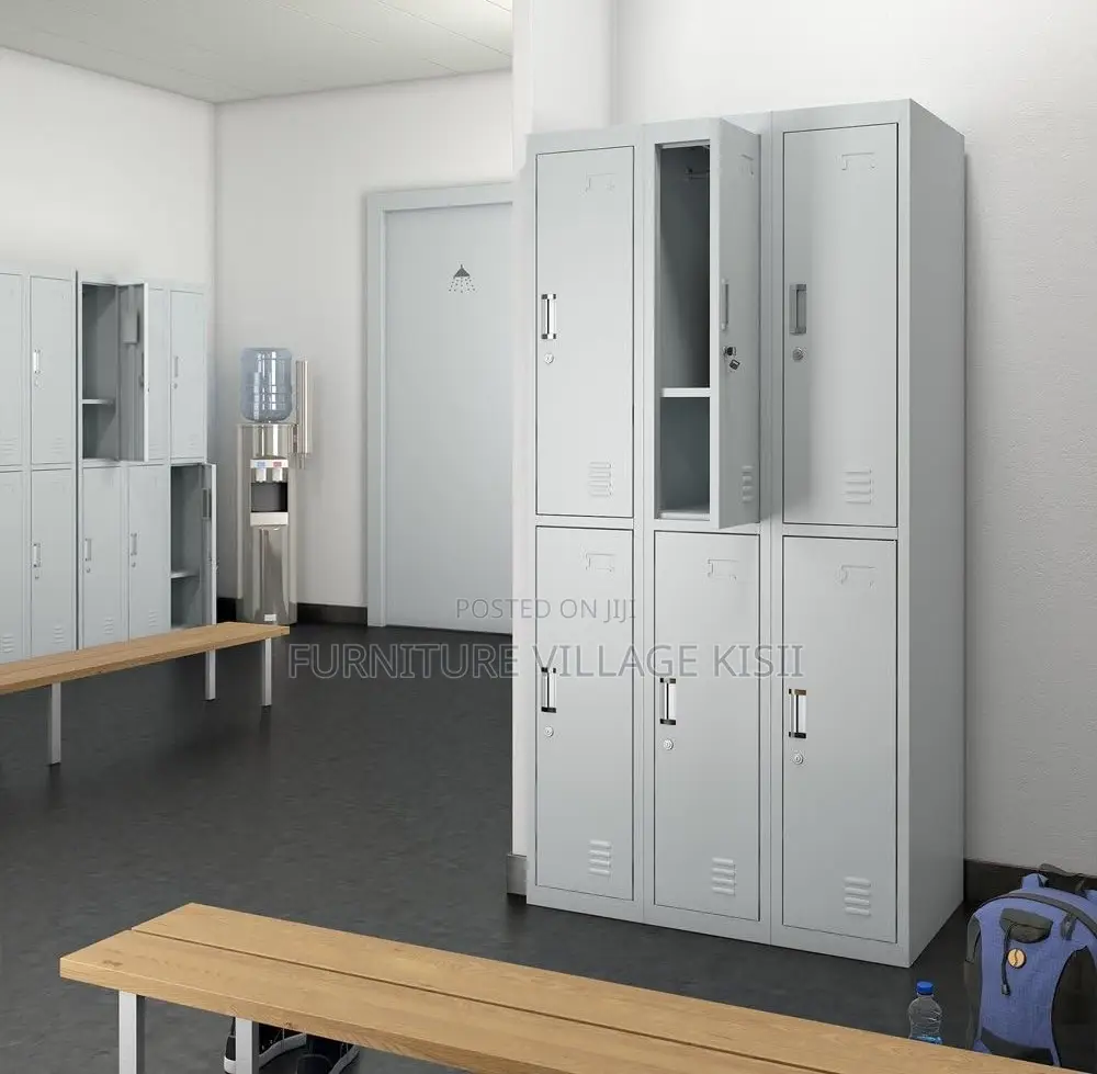 Office Cabinet; 6-Compartment Metal Storage Cabinet