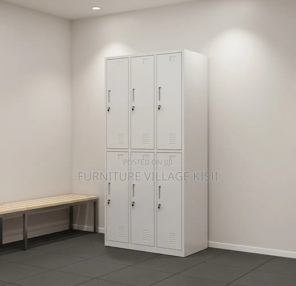 Office Cabinet; 6-Compartment Metal Storage Cabinet