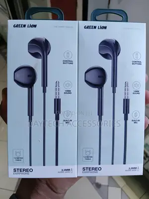 Green Lion Stereo Earphones 3.5 Mm 14 Mm Speaker 1.2 M - Black