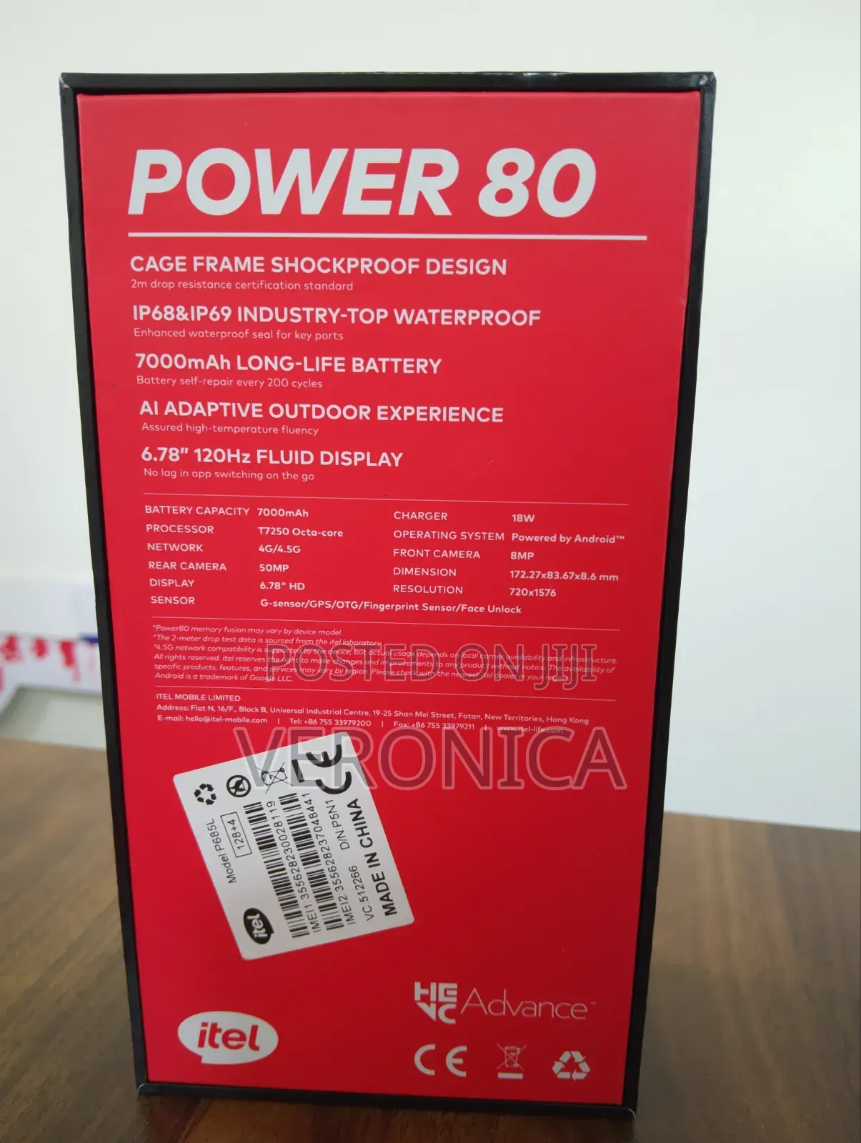 New Itel Power 80 128 GB Black