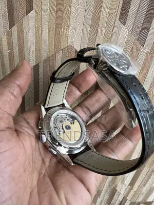 Patek Philippe Annual Calendar Watch Purple Dial Black Leather Straps