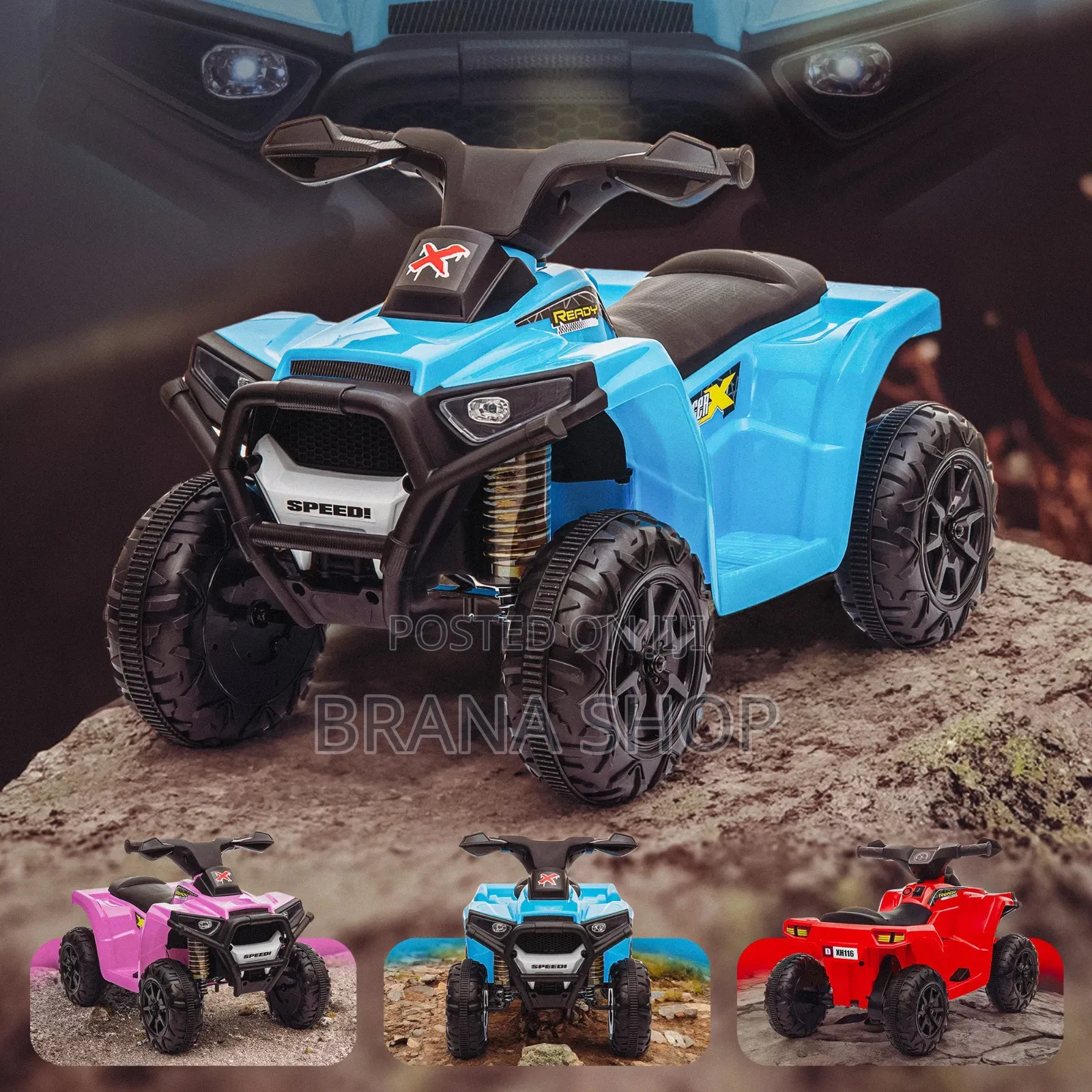 **Blue Electric Ride-on ATV Quad Bike for Kids **