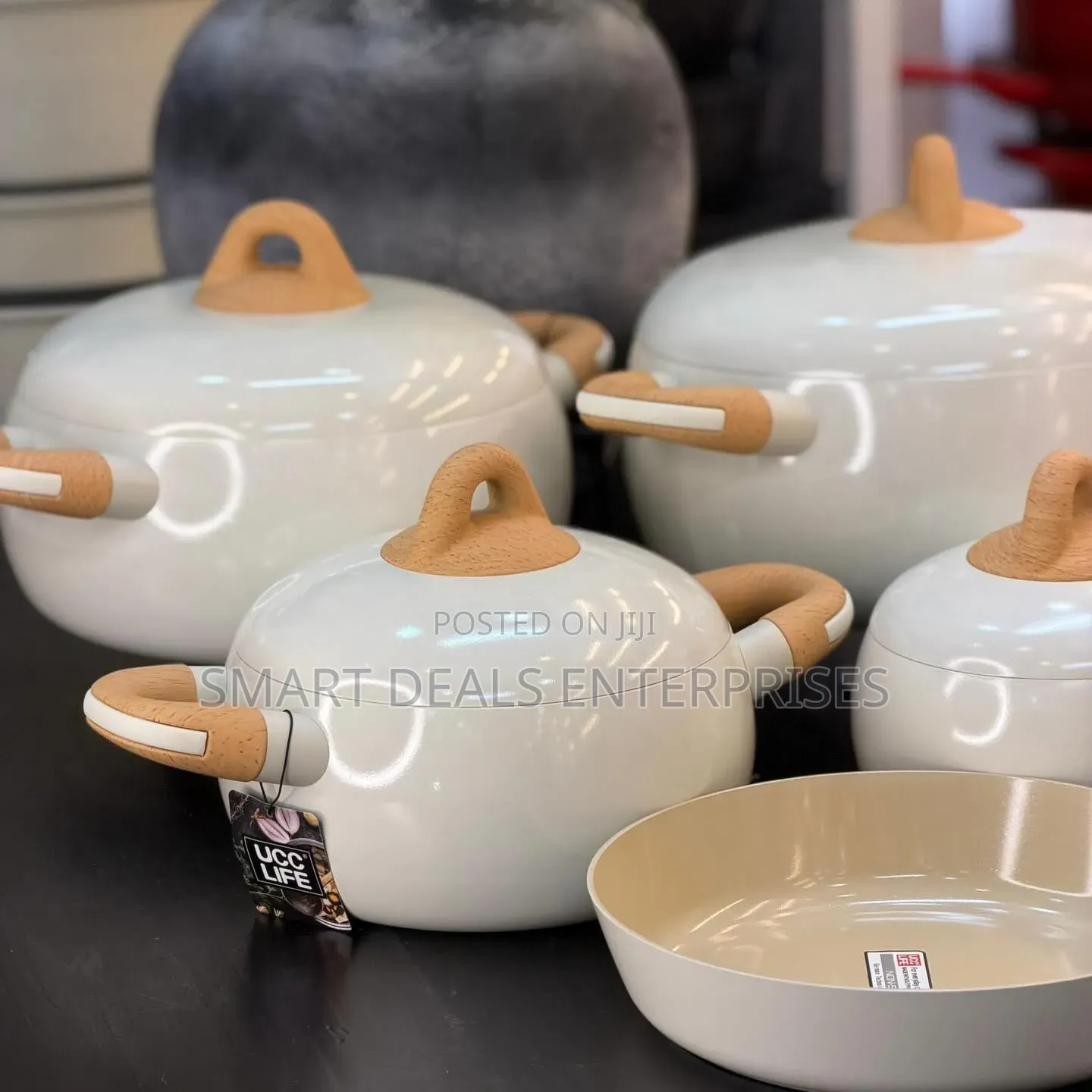 Free PFOA 9pcs Forged Aluminium Ceramic Cooking Pots