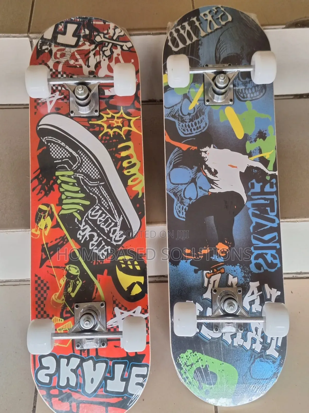 Skateboard With Rubber Wheels