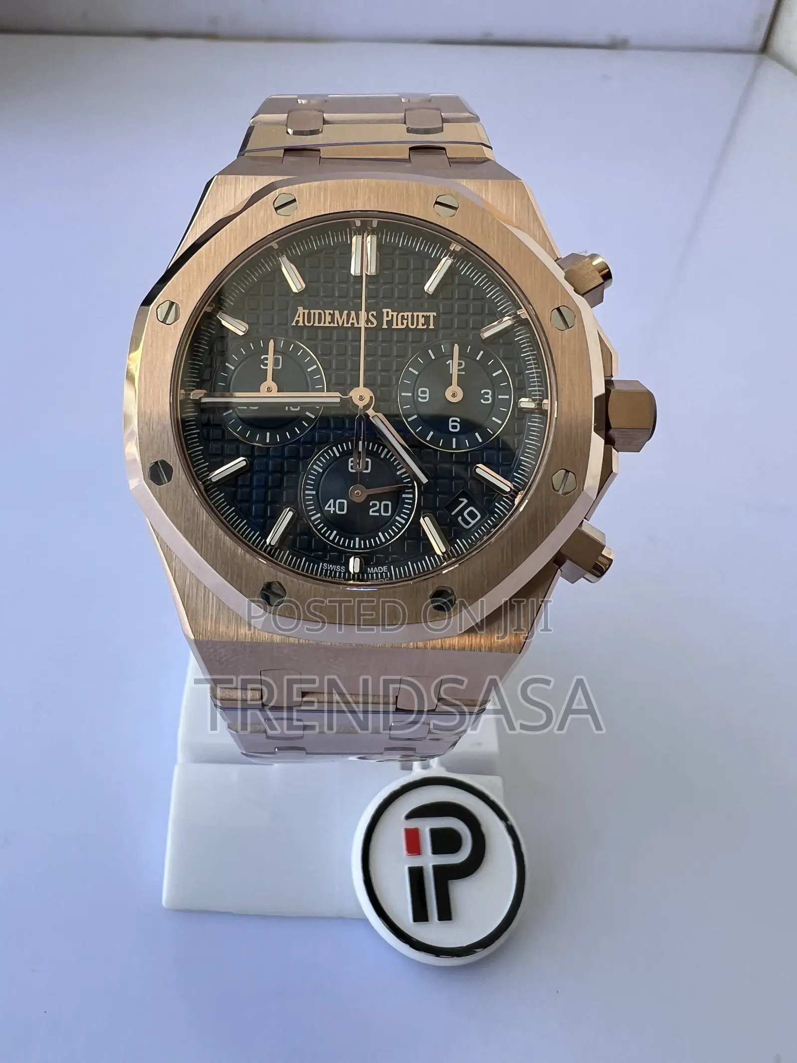 Audemars Piguet Royal Oak Rosegold Chronograph Black Dial Watch