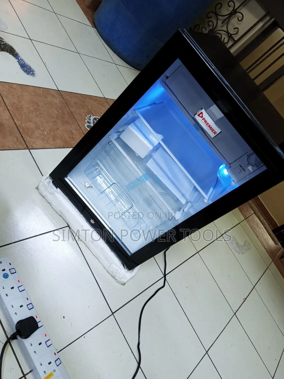 Premier Glass Door Showcase Mini Refrigerator