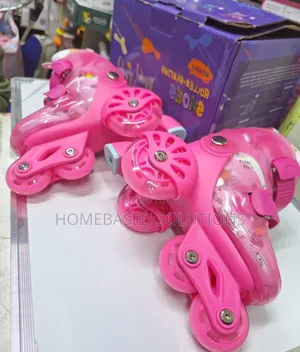 *Adjustable Roller-Skating Shoes Feature a Multi-Wheel Layout