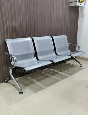 Office Bench ; 3-Link Unpadded Hospital Waiting Bench