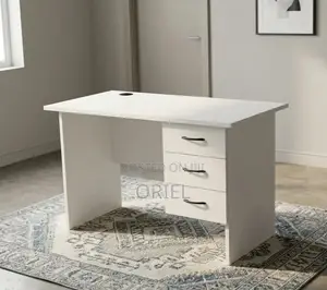 Office Study Desk : White 1.0M Study Desk