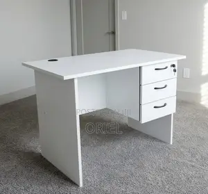 Office Study Desk : White 1.0M Study Desk