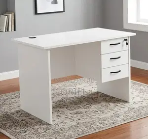 Office Study Desk : White 1.0M Study Desk