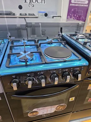 Roch Black 50×55 Standing 3+1 Cooker With Electric Oven