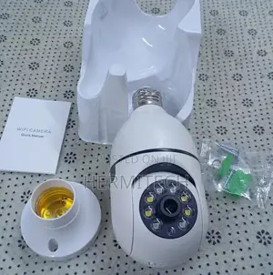 Wireless WiFi Smart Bulb PTZ Camera – 360° Indoor Security Camera