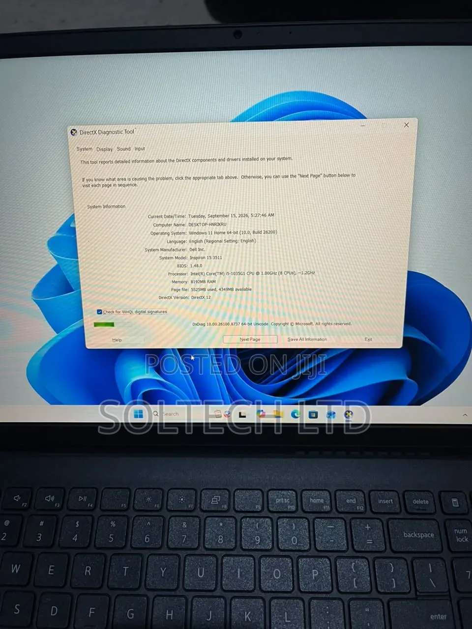 Laptop Dell Inspiron 15 3511 8GB Intel Core i5 SSD 256GB