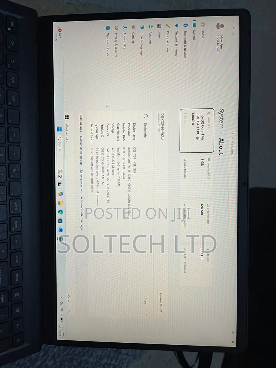 Laptop Dell Inspiron 15 3511 8GB Intel Core i5 SSD 256GB