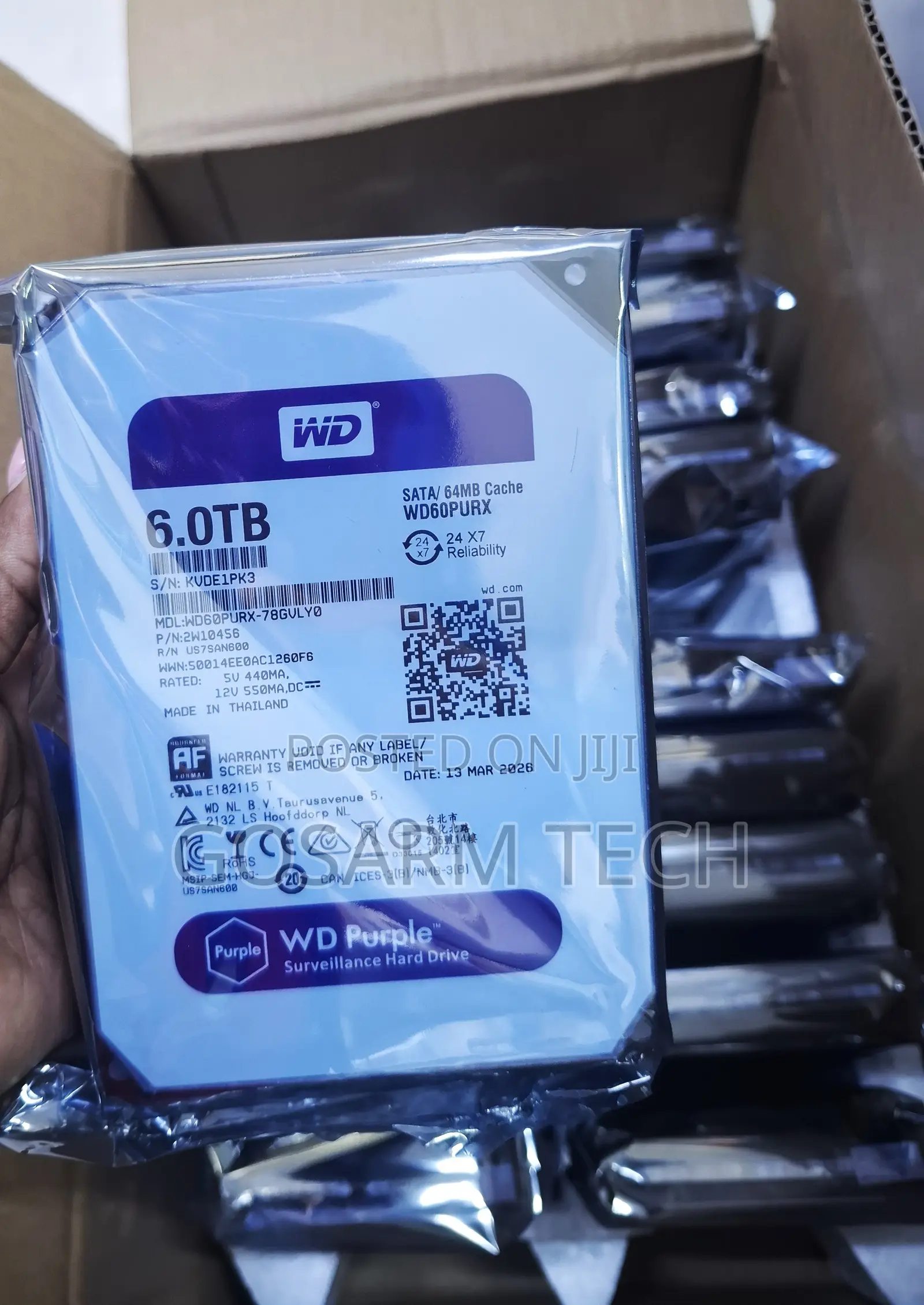 6TB Internal Surveillance HDD High Performance Storage for CCTV System