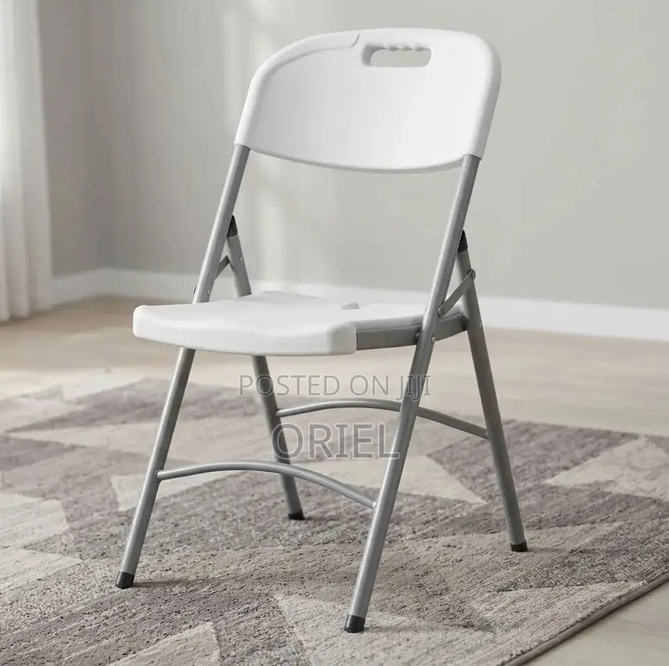 Office Chair : White Foldable Plastic Camping Chair