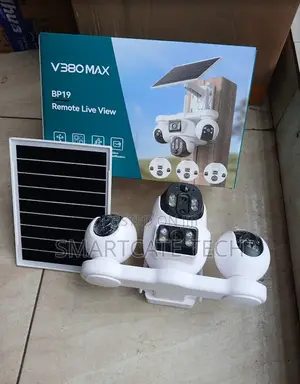V380 Pro 4-Lens Solar PTZ Camera –Wireless CCTV Security Camera