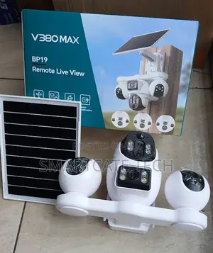 V380 Pro 4 Lens Solar PTZ Camera – 360° Outdoor Wireless CCTV