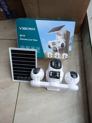 4 Lens V380 Pro Solar PTZ CCTV Camera – Wireless Outdoor Security