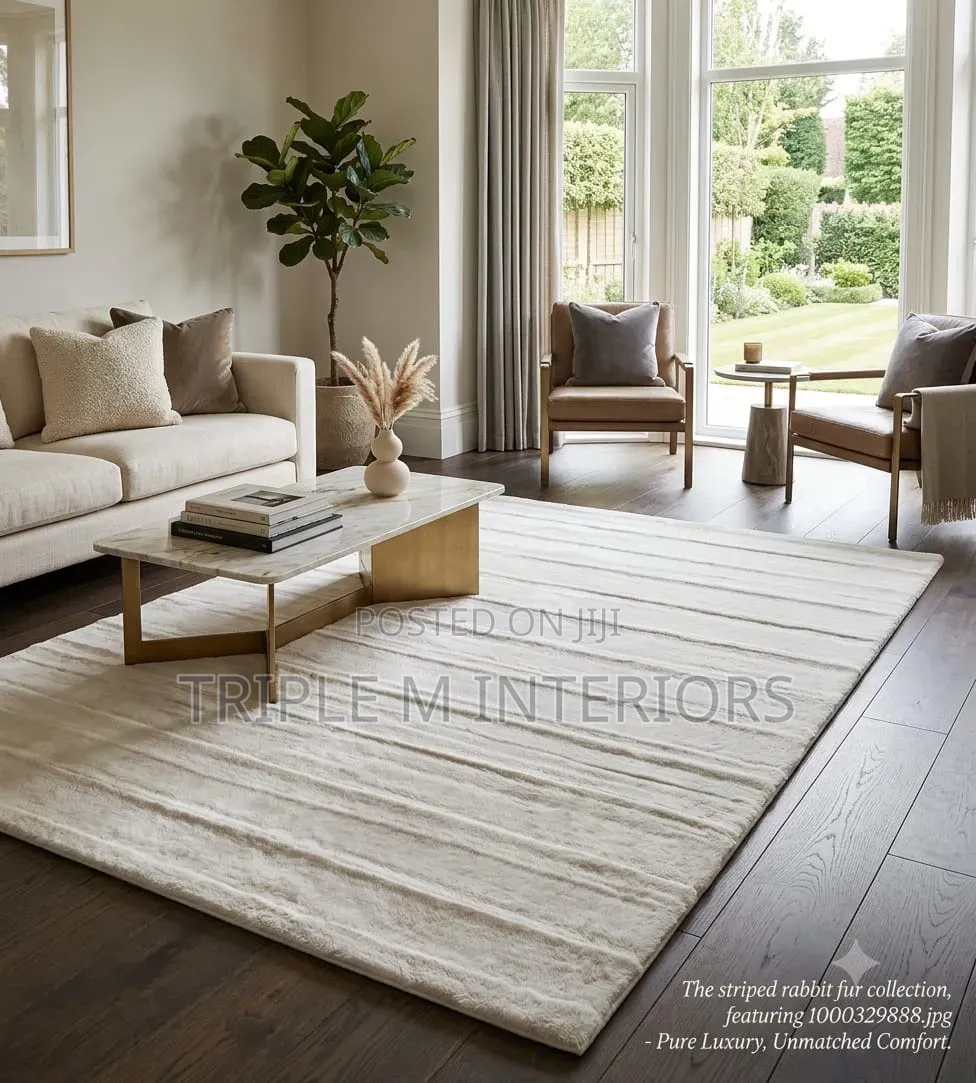 5 by 8 Çarpet Premium Rabbit Fur for Bedroom Flooring
