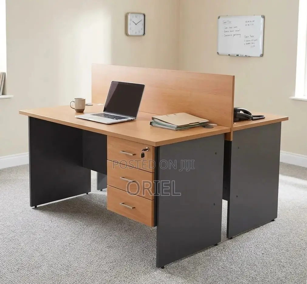 Office Workstation : 2-Seater Locally Made Staff Workstation