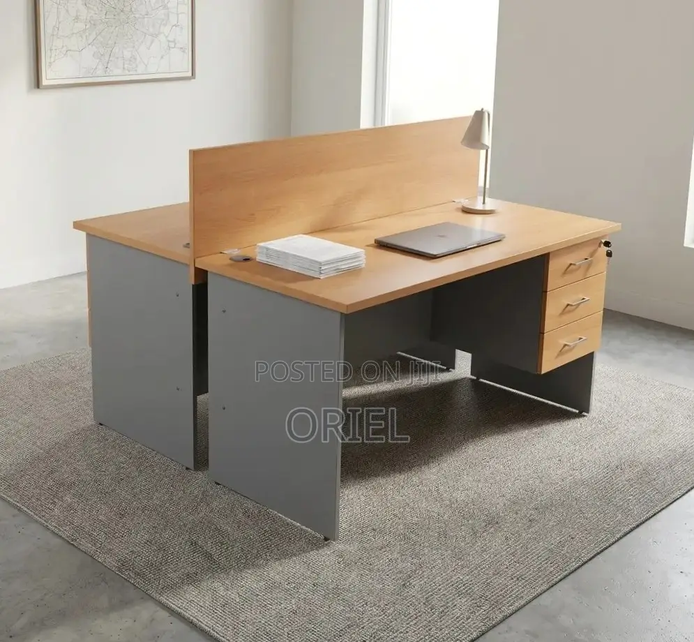 Office Workstation : 2-Seater Locally Made Staff Workstation