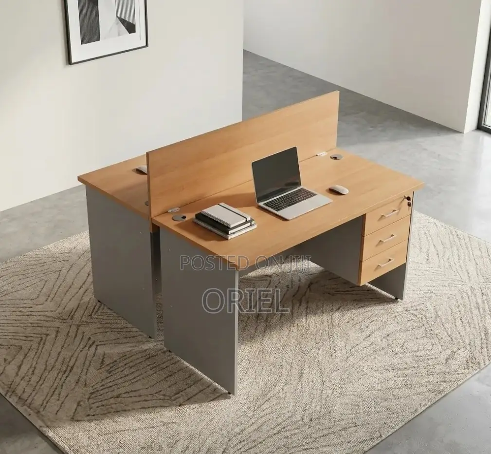 Office Workstation : 2-Seater Locally Made Staff Workstation