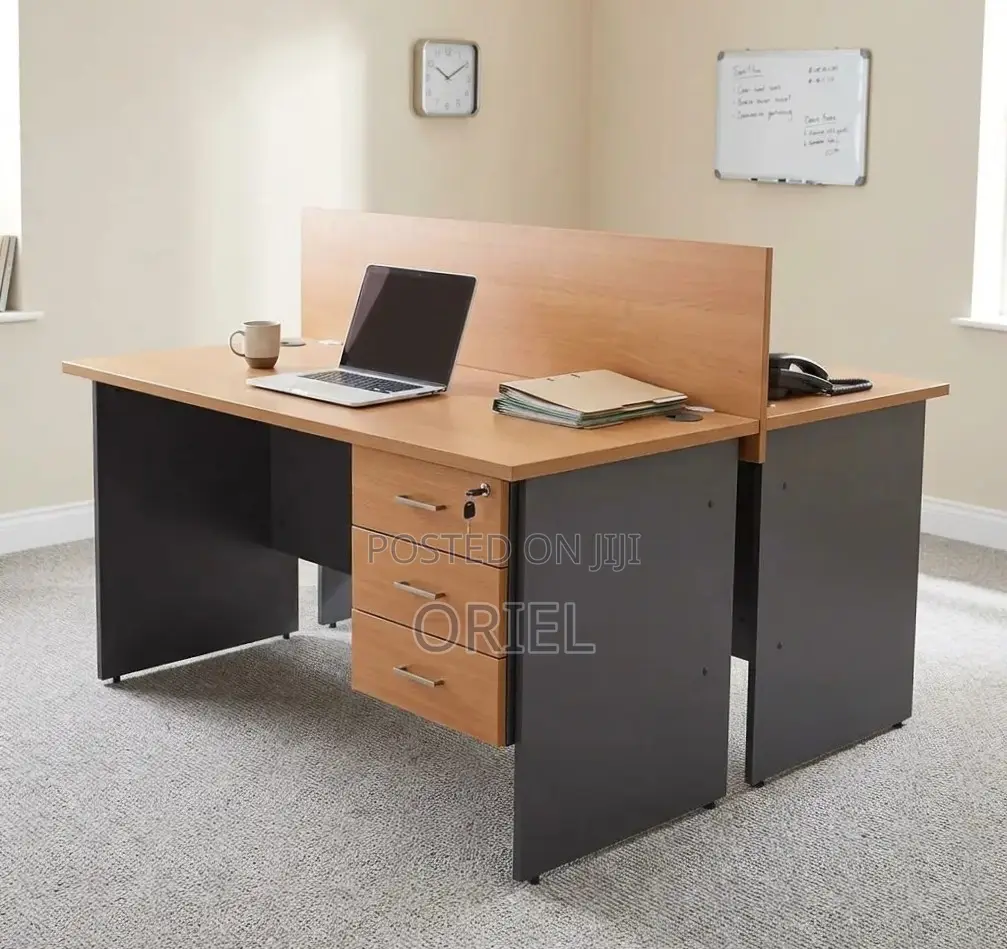 Office Workstation : 2-Seater Locally Made Staff Workstation