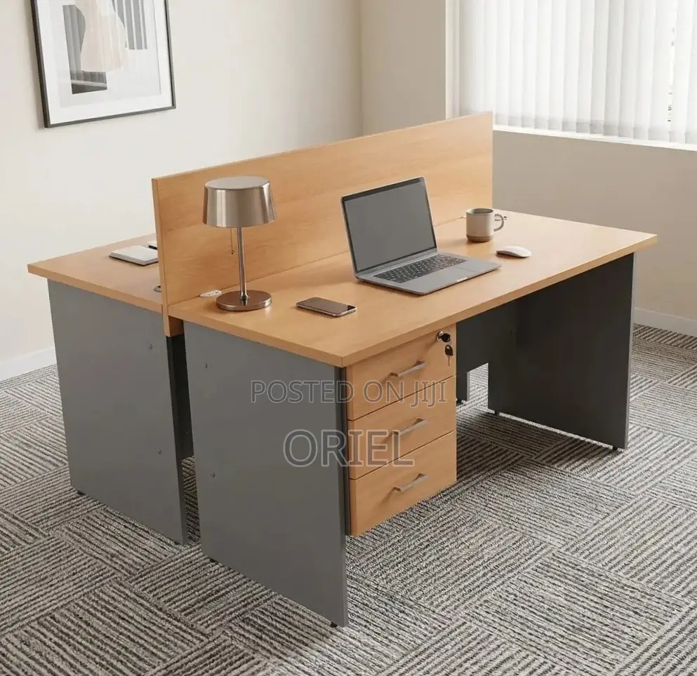 Office Workstation : 2-Seater Locally Made Staff Workstation