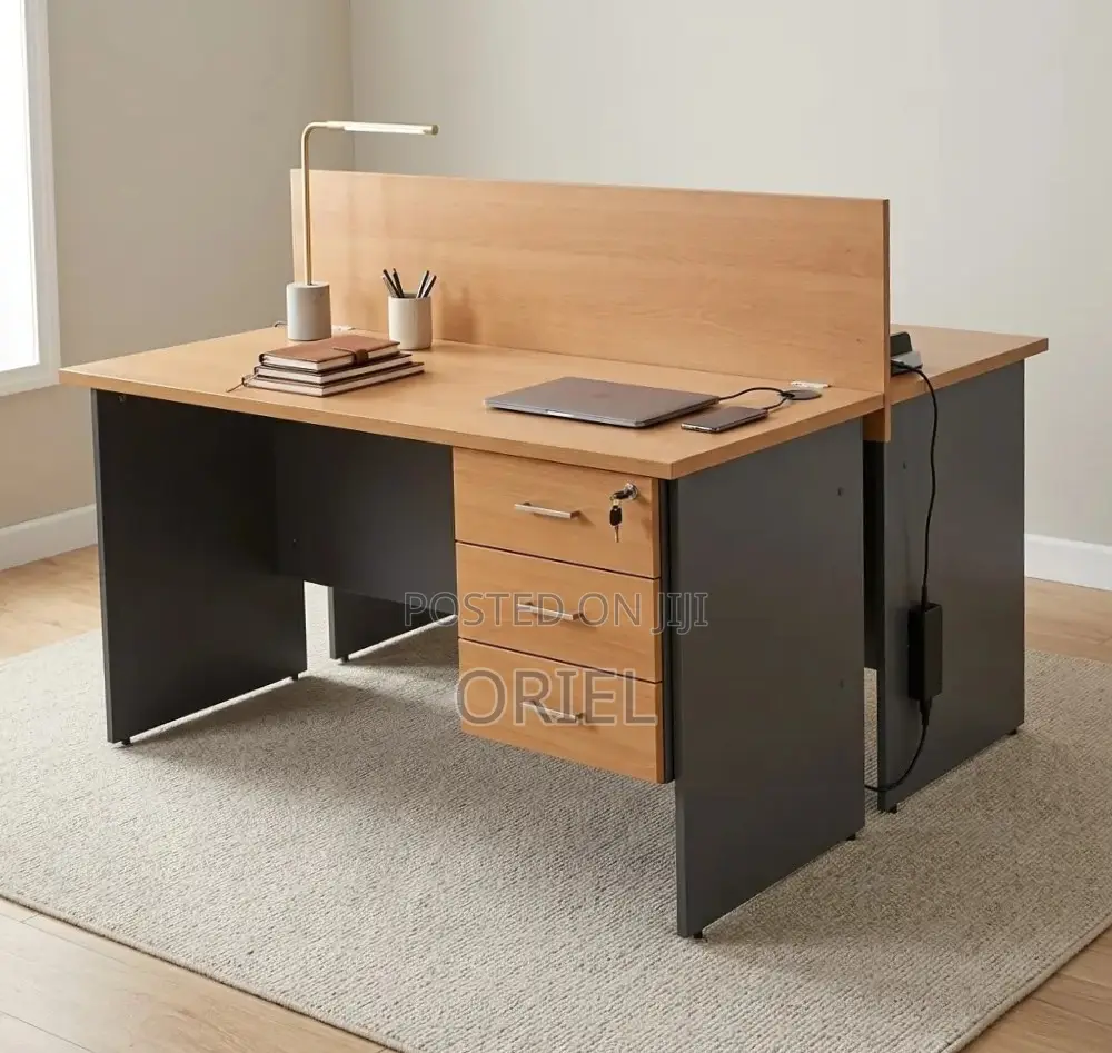 Office Workstation : 2-Seater Locally Made Staff Workstation