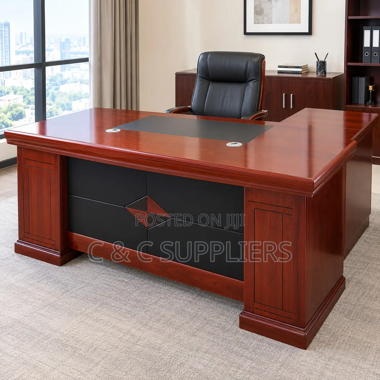 Office Advanced Mahogany Boss Table-1600mm
