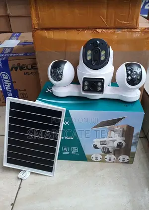 V380 Pro 4G SIM Card Solar Camera – 4 Lens Outdoor CCTV PTZ
