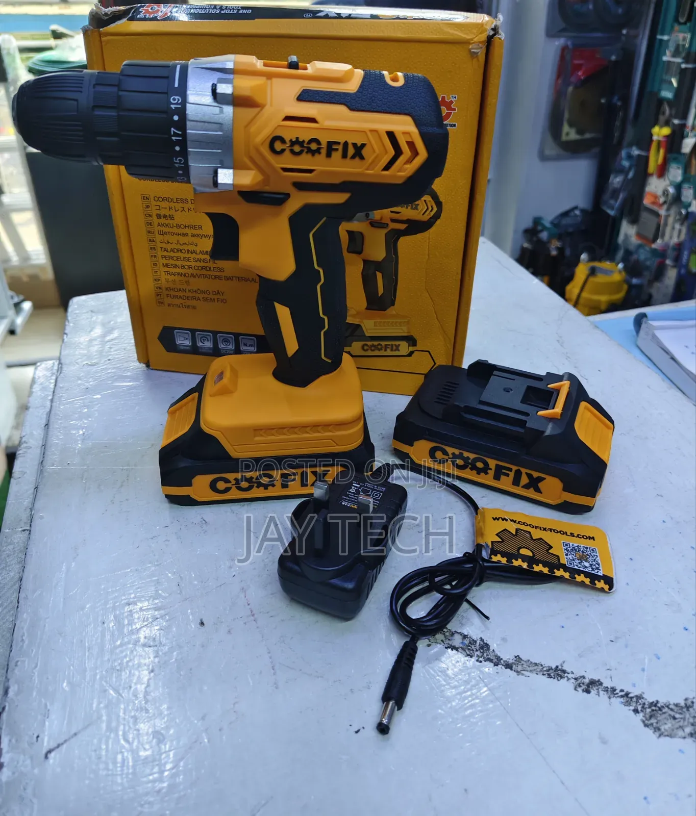 Coofix 20V Cordless Drill Driver Kit - With 2 Batteries Charger