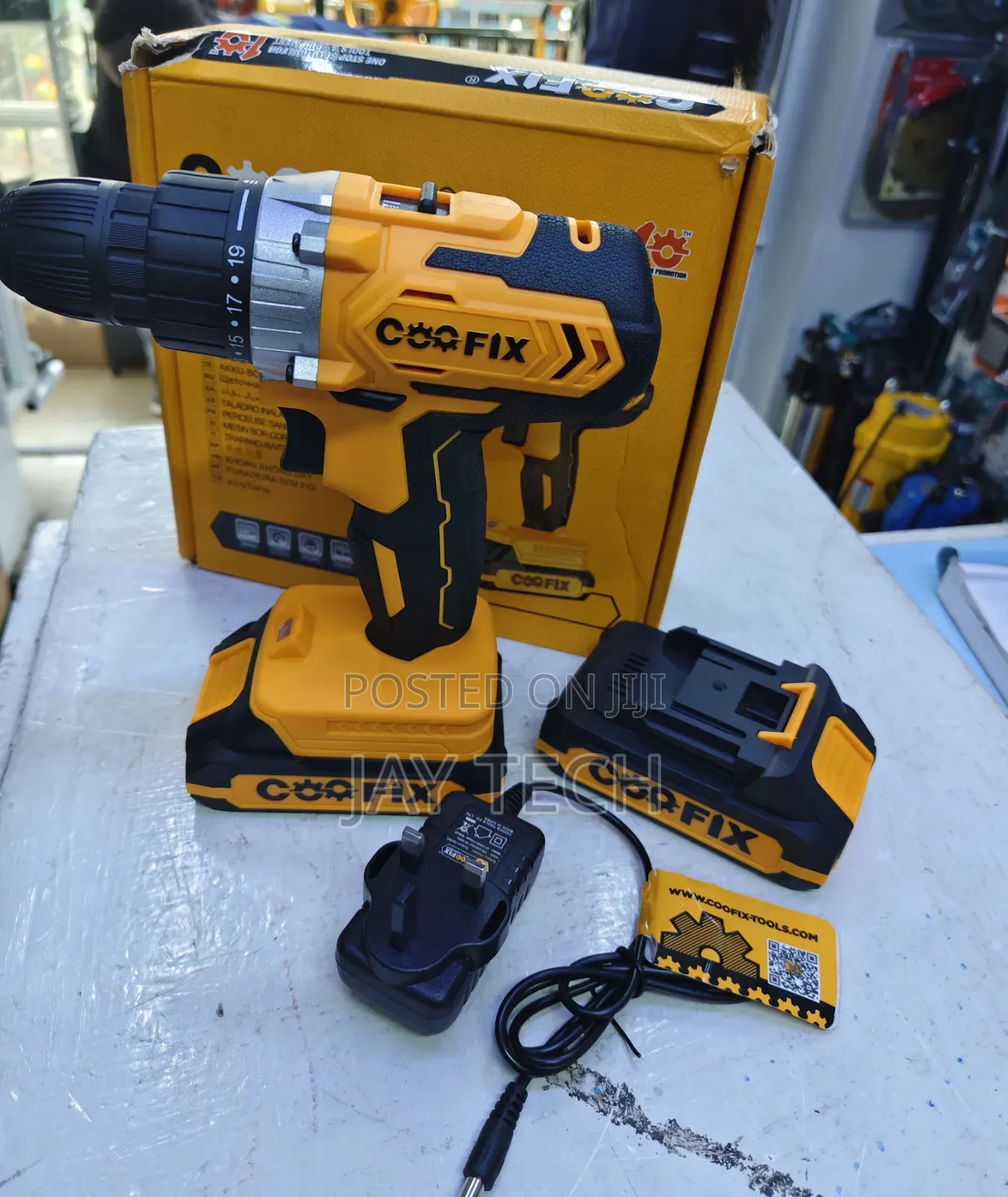 Coofix 20V Cordless Drill Driver Kit - With 2 Batteries Charger